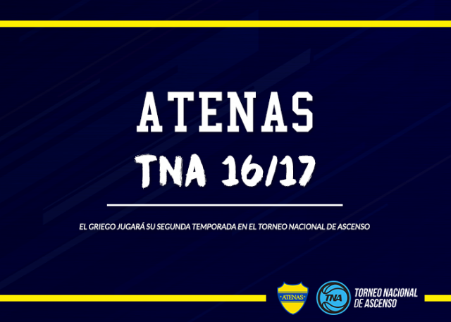 Atenas jugar� el TNA 2016/17